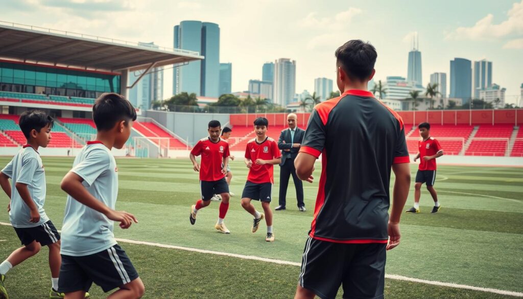 pengembangan sepak bola
