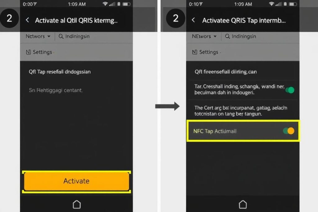 Langkah-langkah mengaktifkan QRIS Tap di aplikasi dompet digital Langkah-langkah mengaktifkan QRIS Tap di aplikasi dompet digital